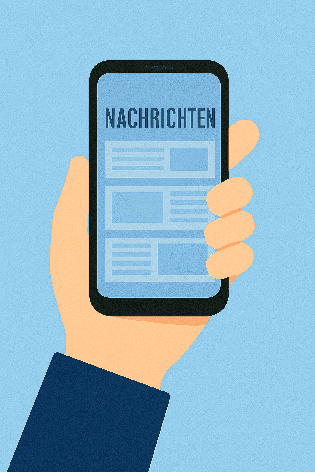 Person überprüft Fakten